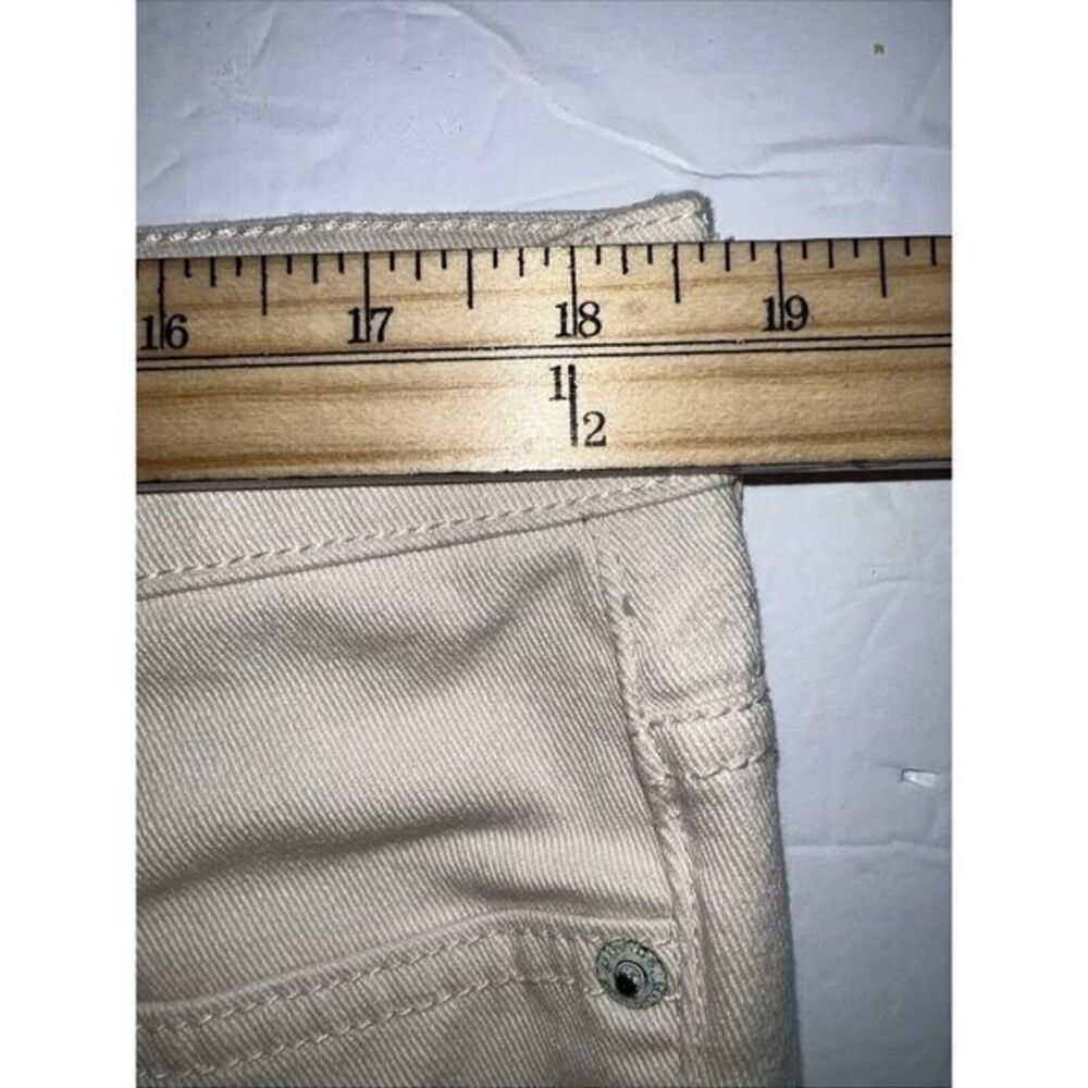 Lauren RL‎ Co Jeans Sz 14 Womens Straight Cropped Ivory Denim Casual Jeans - Picture 4 of 8